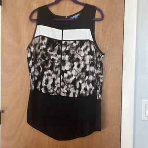 Simply Ver Vera Wang Black Sleeveless Top Size XL